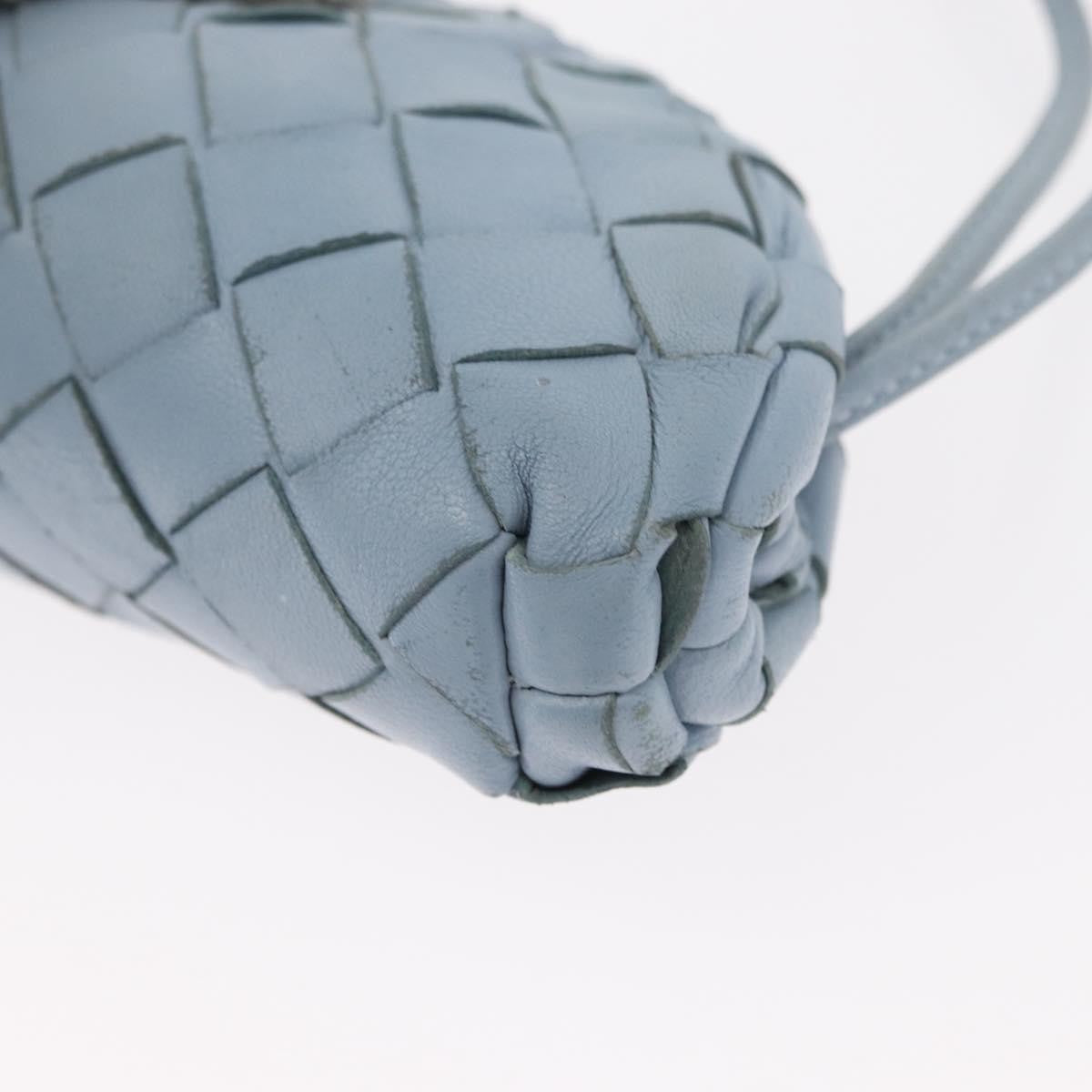 Bottega Veneta The Pouch Intrecciato Nappa, BLUE, LEATHER, Clutche & pouche