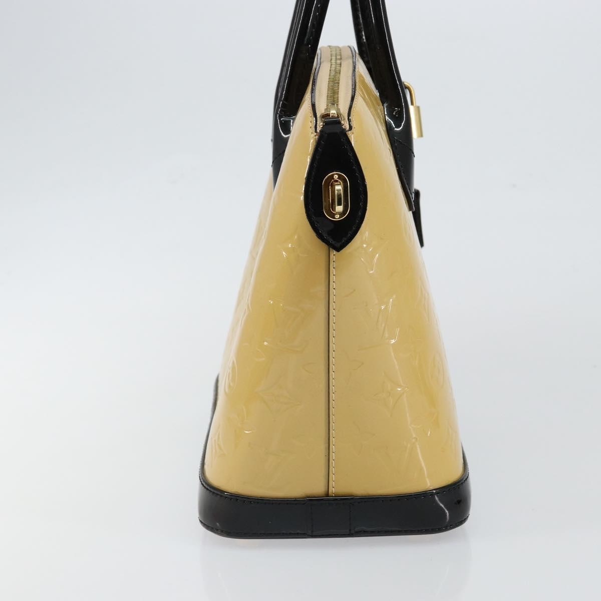 Louis Vuitton Lockit Handbag Monogram Vernis, BEIGE, PATENT_LEATHER, Tote bag