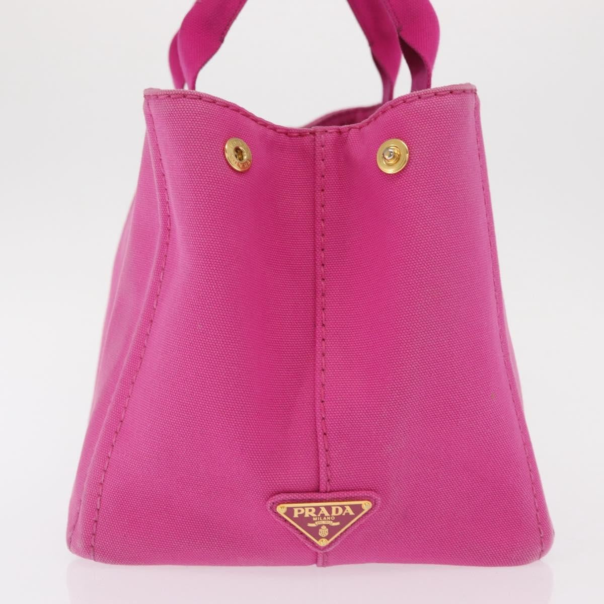 Prada Canapa Open Tote Canvas, PINK, CANVAS, Tote bag