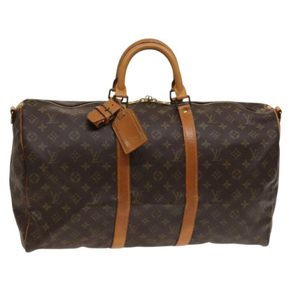 Louis Vuitton Keepall Bag Monogram Canvas, BROWN, CANVAS, Travel bag