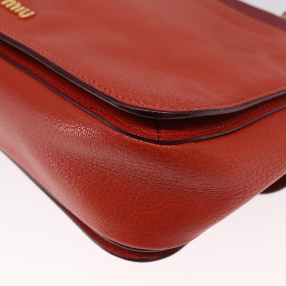 Miu Miu Madras Top Handle Bag Leather, RED, LEATHER, Handbag