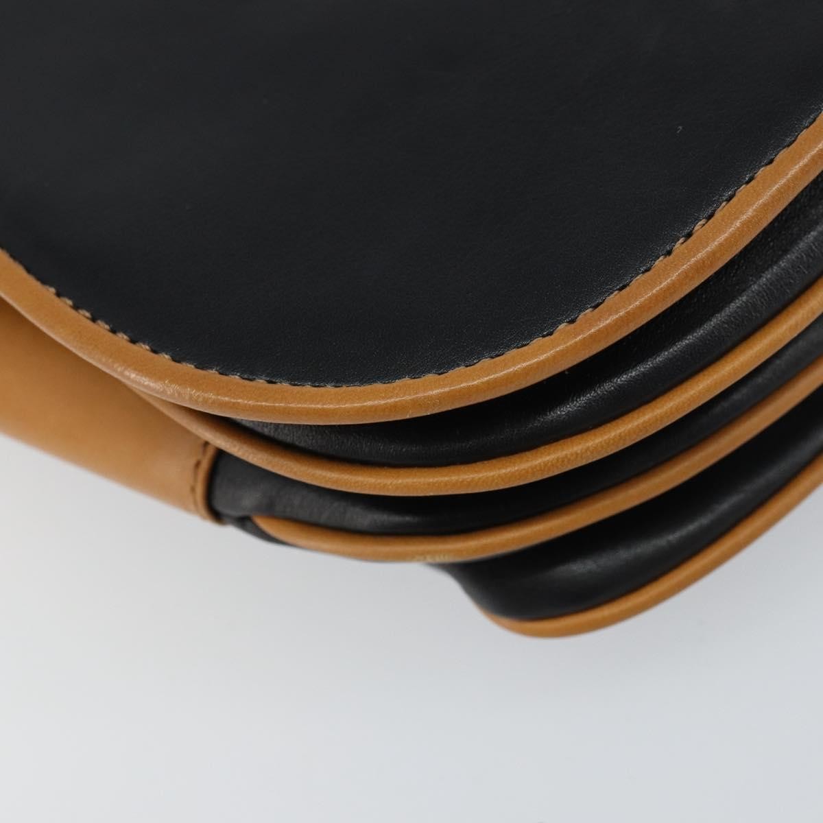 Celine Vintage Shoulder Bag Leather, BLACK, LEATHER, Shoulder bag