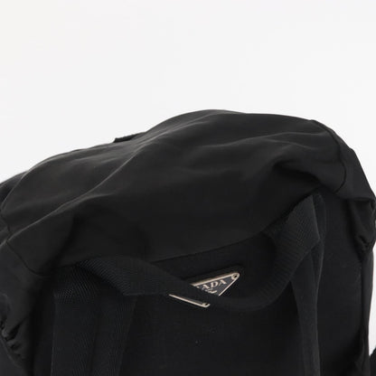 Prada Single Buckle Pocket Backpack Tessuto, BLACK, NYLON, Backpack