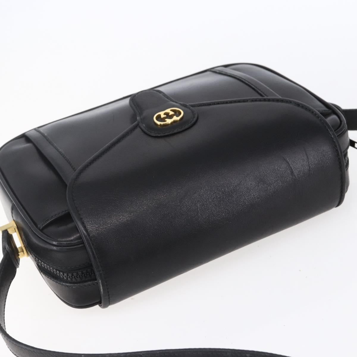 Gucci Vintage Shoulder Bag Leather, BLACK, LEATHER, Shoulder bag