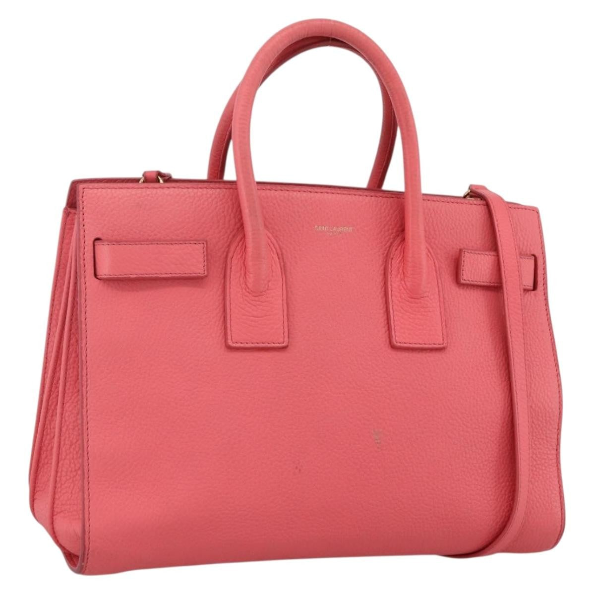 Saint Laurent Sac de Jour Bag Leather, PINK, LEATHER, Handbag