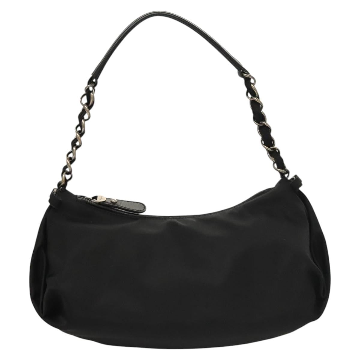 Salvatore Ferragamo Vala Shoulder Bag Nylon, BLACK, NYLON, Shoulder bag