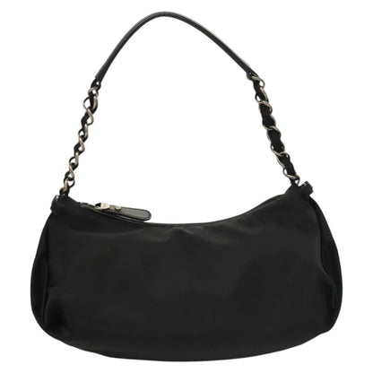 Salvatore Ferragamo Vala Shoulder Bag Nylon, BLACK, NYLON, Shoulder bag