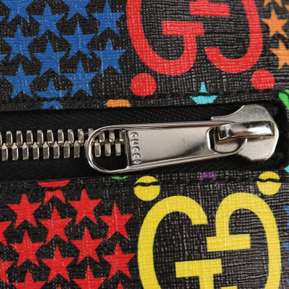 Gucci Convertible Duffle Backpack Psychedelic Print GG Coated Canvas, MULTICOLOUR, PVC, Travel bag