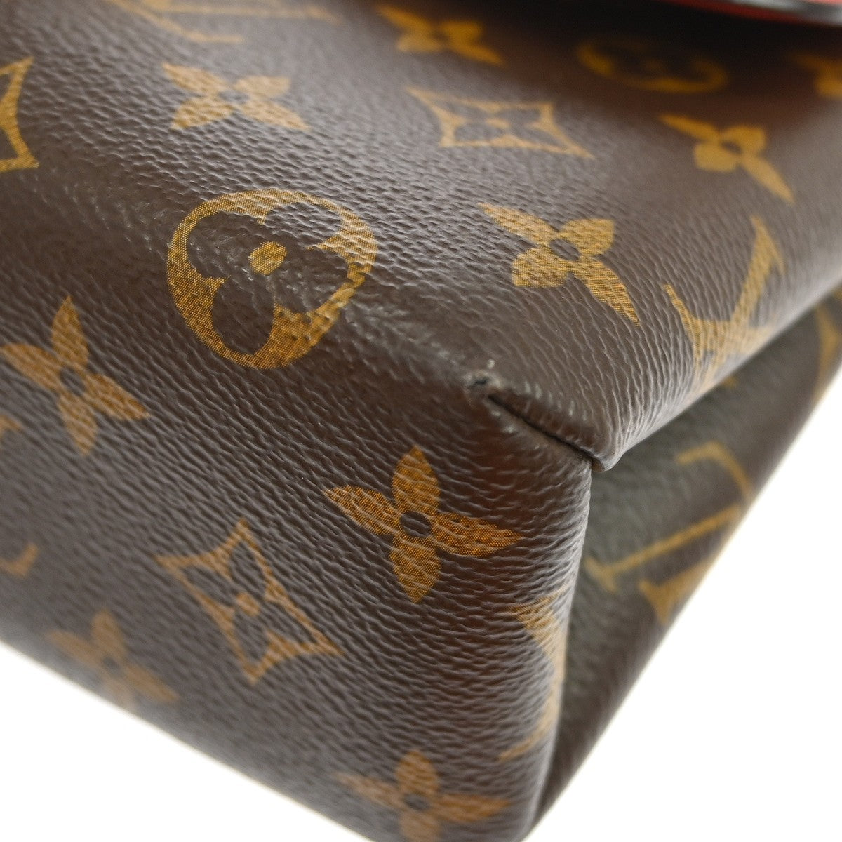 Louis Vuitton Locky Handbag Monogram Canvas with Leather, Brown, Canvas, Handbag