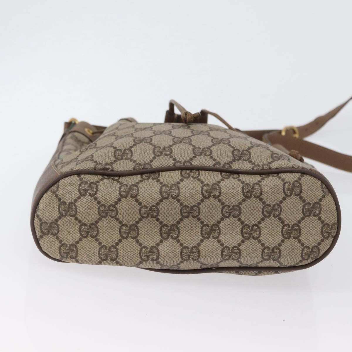 Gucci Drawstring Bucket Bag GG Canvas, BEIGE, CANVAS, Shoulder bag