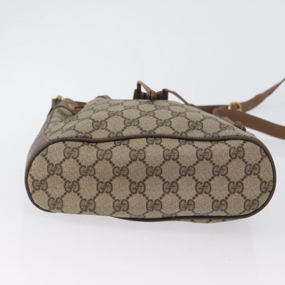 Gucci Drawstring Bucket Bag GG Canvas, BEIGE, CANVAS, Shoulder bag