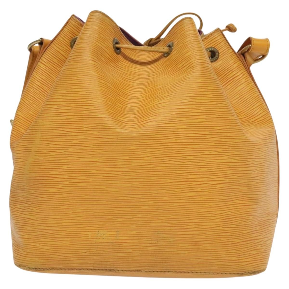 Louis Vuitton Petit Noe Handbag Epi Leather, YELLOW, LEATHER, Handbag