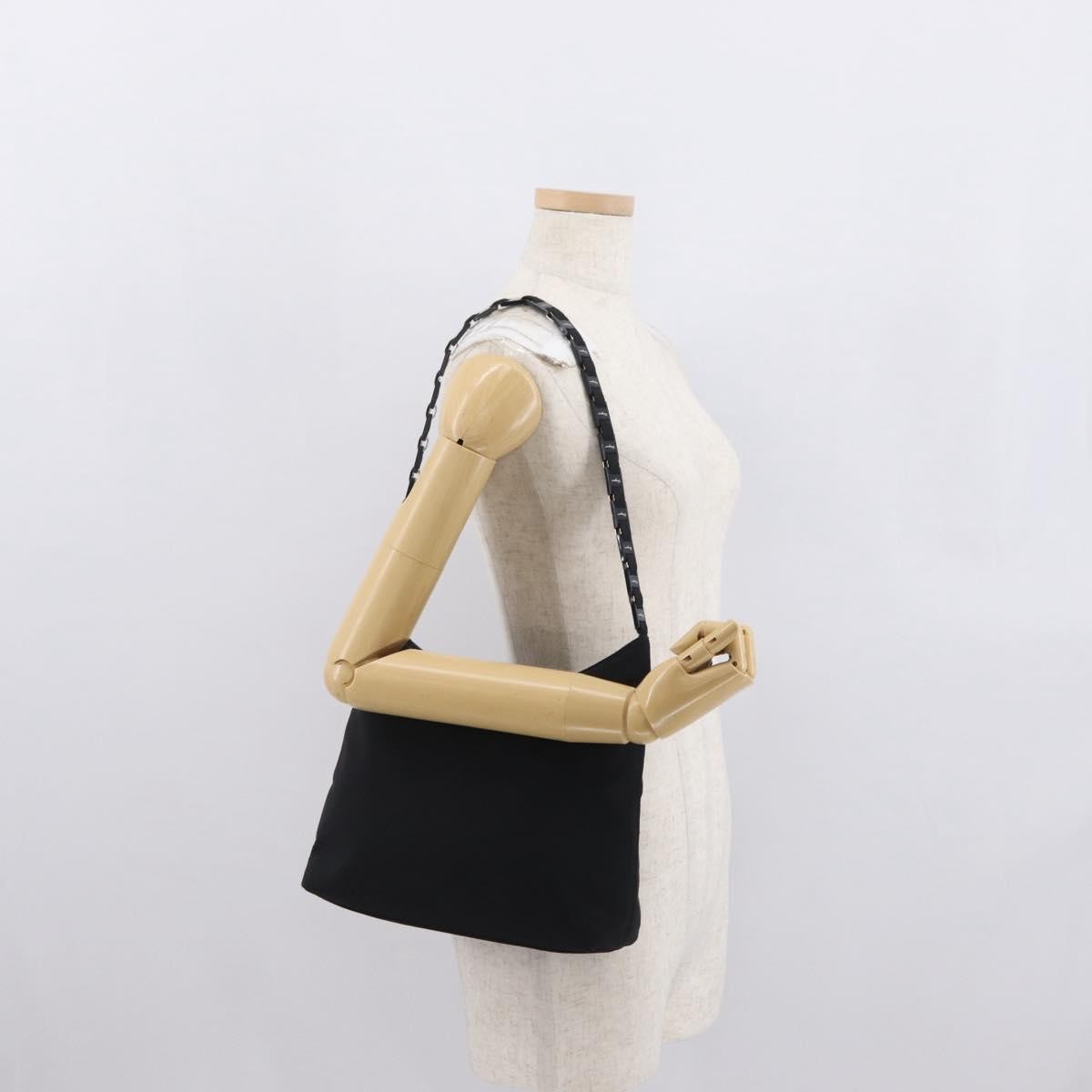 Salvatore Ferragamo Vala Shoulder Bag Nylon, BLACK, NYLON, Shoulder bag