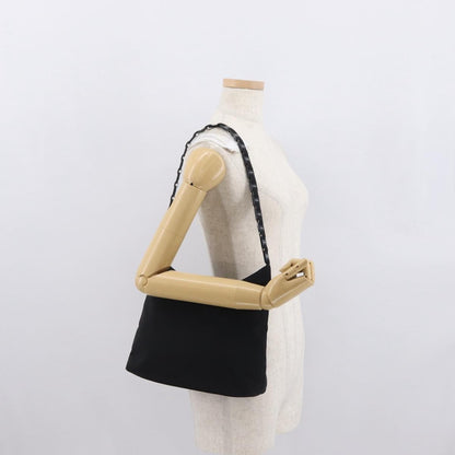 Salvatore Ferragamo Vala Shoulder Bag Nylon, BLACK, NYLON, Shoulder bag