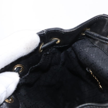 Gucci Vintage Bamboo Backpack Leather, BLACK, LEATHER, Backpack