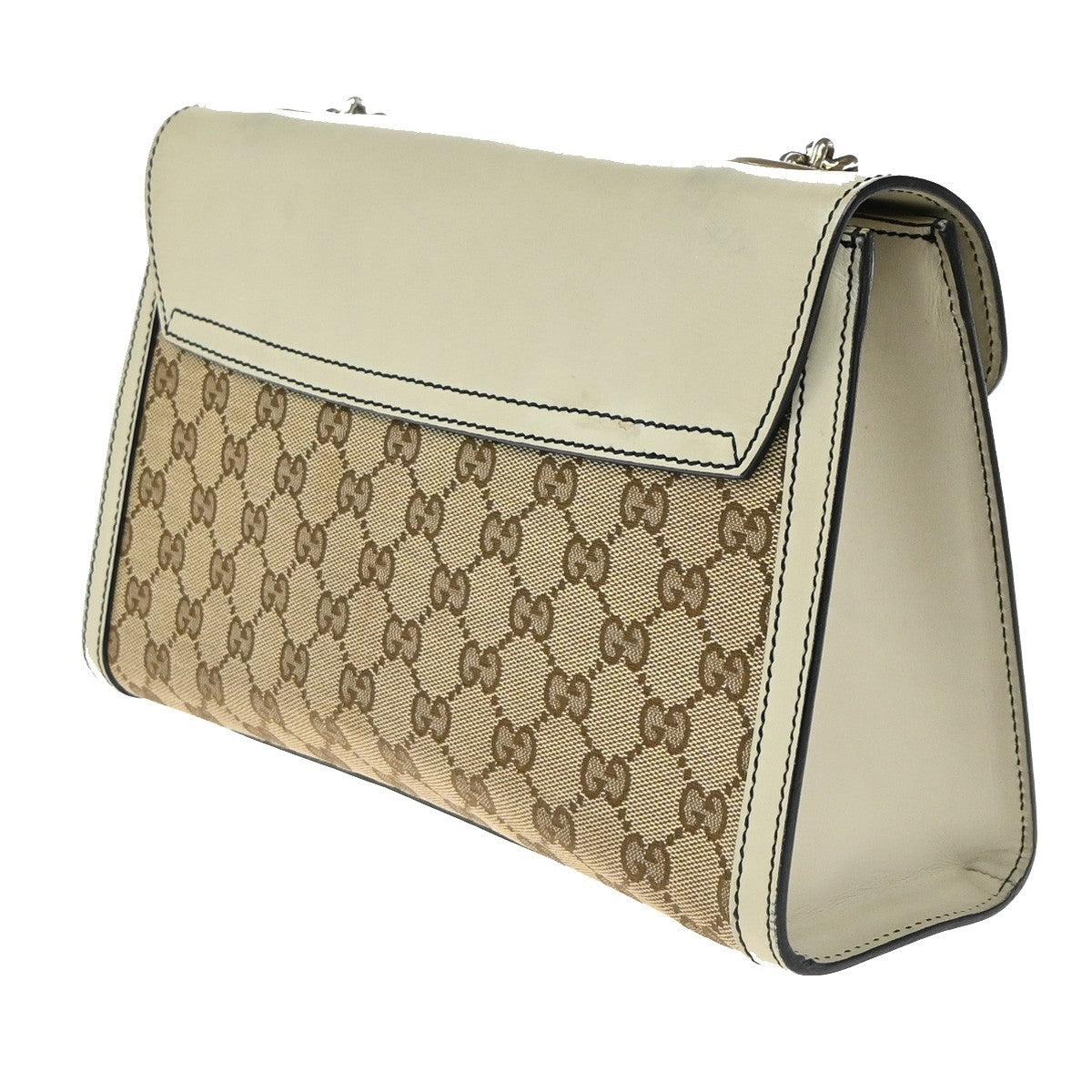 Gucci Emily Chain Flap Shoulder Bag GG Canvas and Leather, BROWN, CANVAS, Shoulder bag