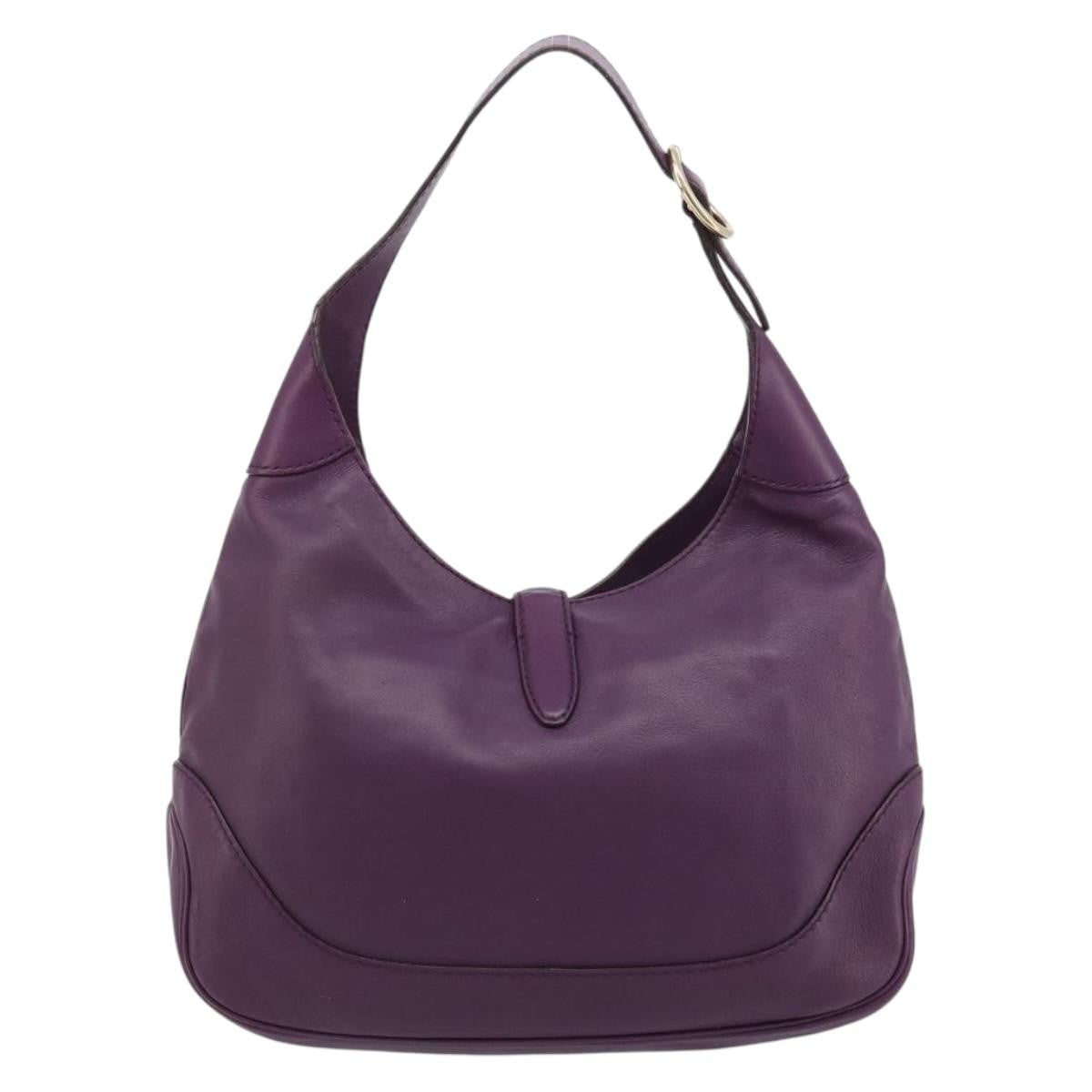 Gucci Jackie Original Shoulder Bag Leather, Purple, Leather, Handbag
