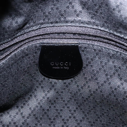 Gucci Vintage Bamboo Shoulder Bag Nylon, BLACK, NYLON, Shoulder bag