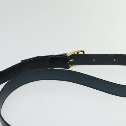 Celine Circle logo Leather, NAVY, LEATHER, Shoulder bag