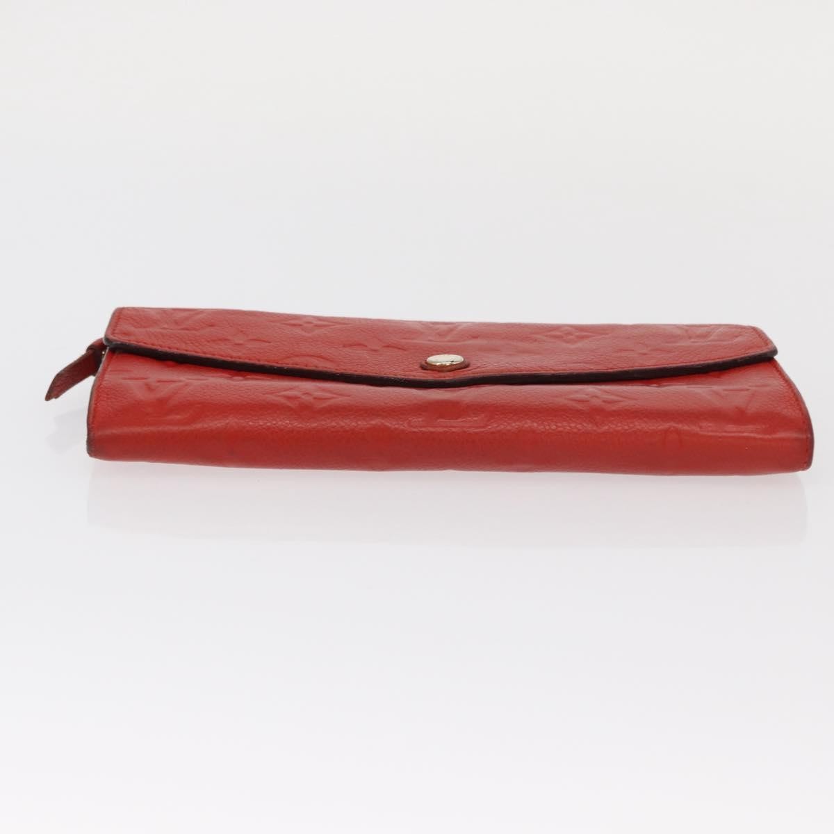 Louis Vuitton Sarah Wallet NM Monogram Empreinte Leather, ORANGE, LEATHER, Wallets