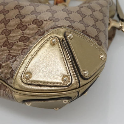 Gucci Indy Hobo GG Coated Canvas, BEIGE, CANVAS, Handbag