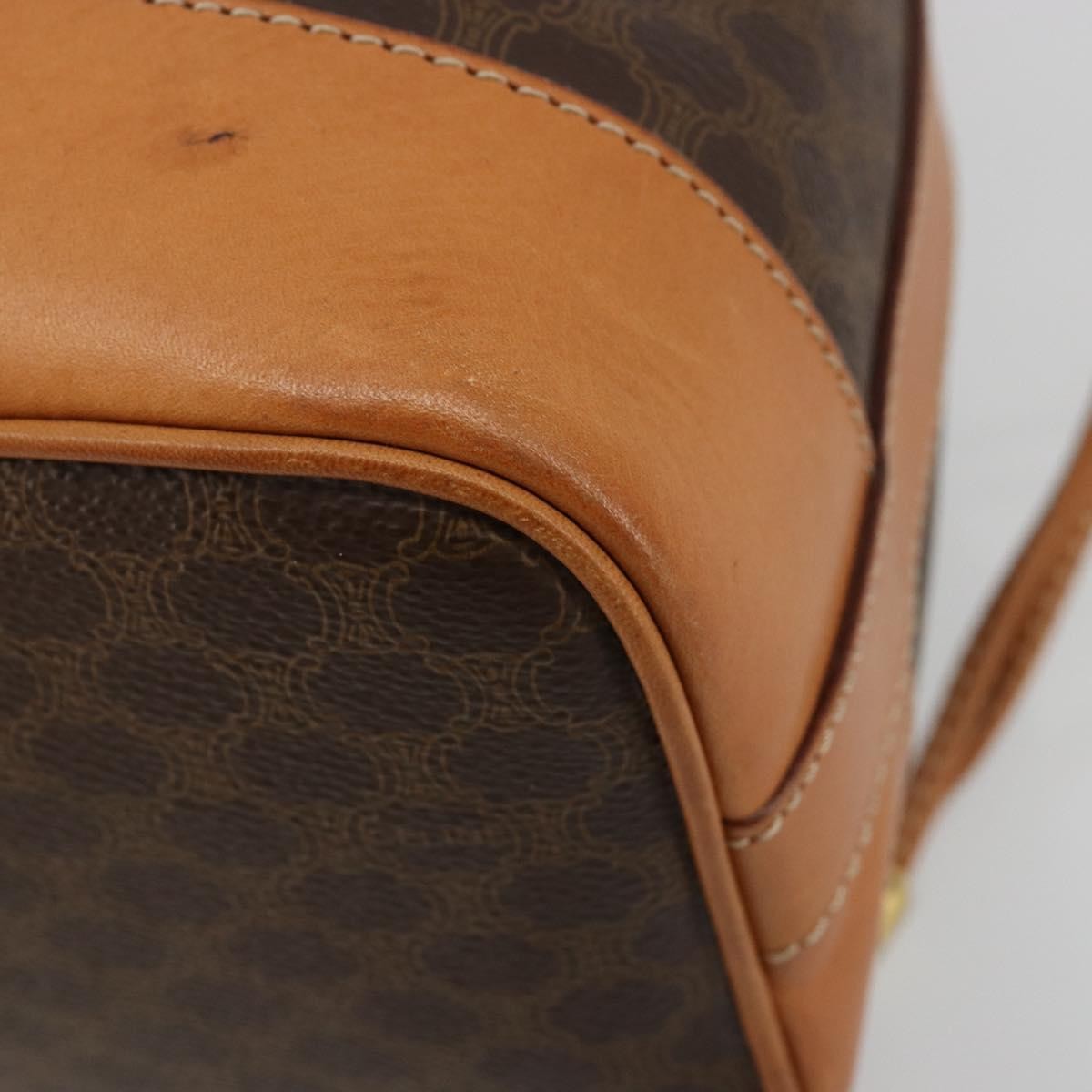 Celine Macadam Shoulder Bag PVC Leather, Brown, PVC, Shoulder Bag