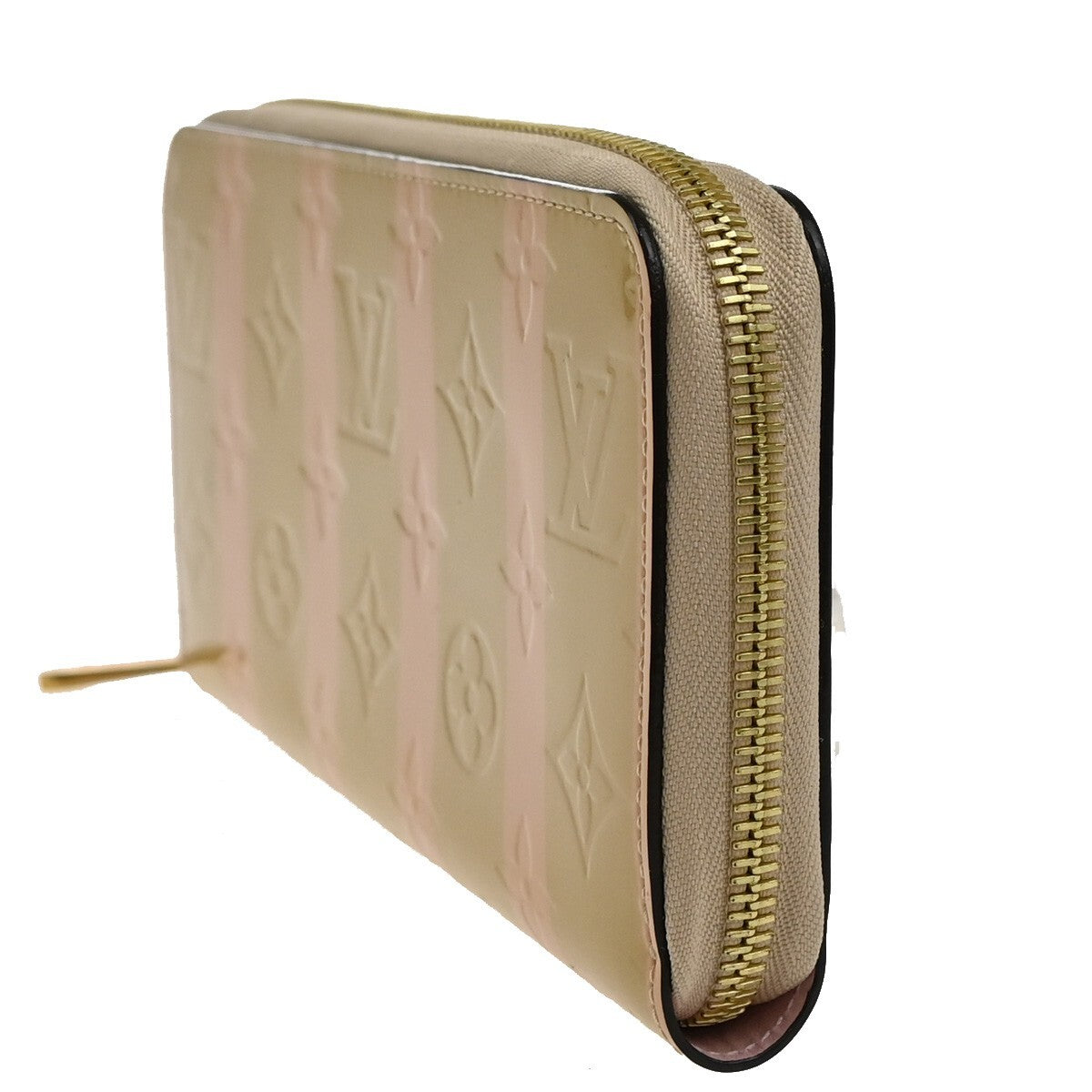 Louis Vuitton Zipped Wallet Monogram Eclipse Canvas, BEIGE, PATENT_LEATHER, Wallets