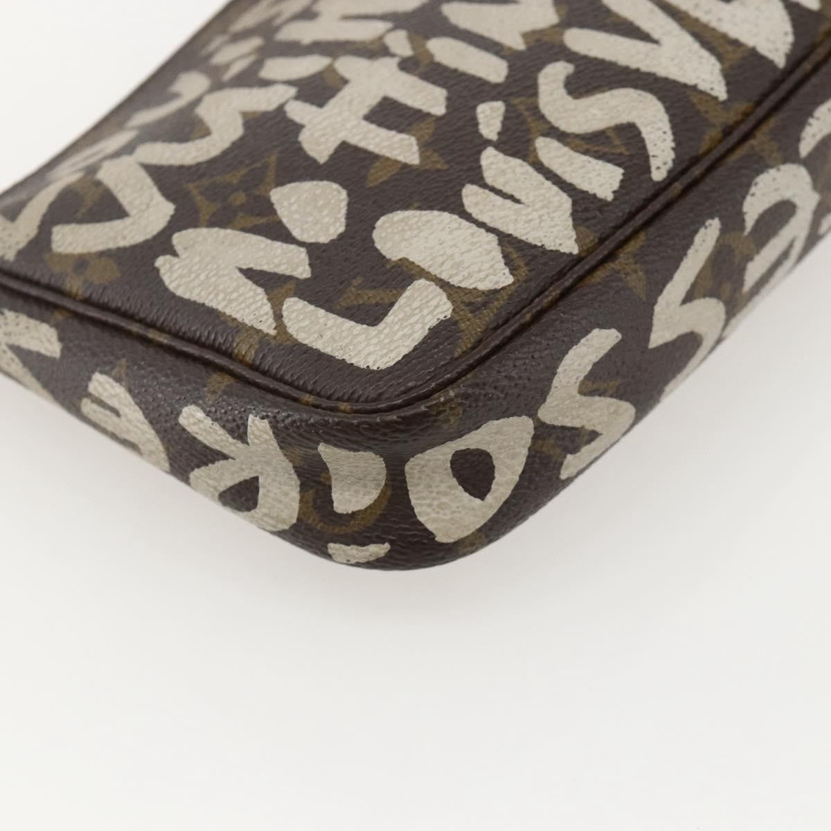 Louis Vuitton Pochette Accessoires Limited Edition Monogram Graffiti, Brown, Canvas, Clutch