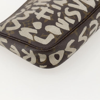 Louis Vuitton Pochette Accessoires Limited Edition Monogram Graffiti, Brown, Canvas, Clutch