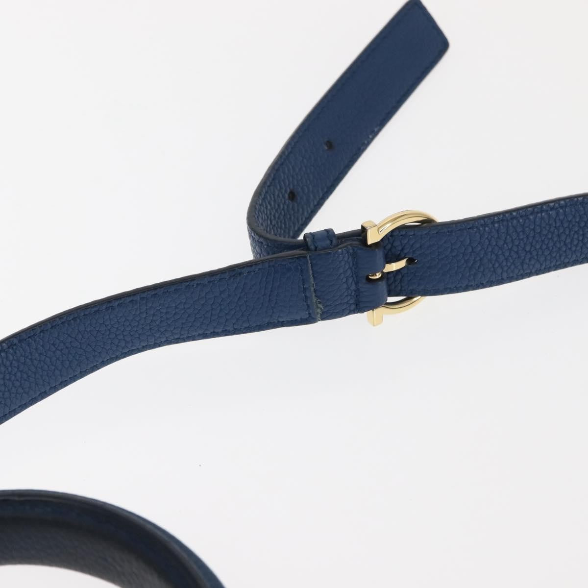 Salvatore Ferragamo Sofia Satchel Leather, BLUE, LEATHER, Handbag