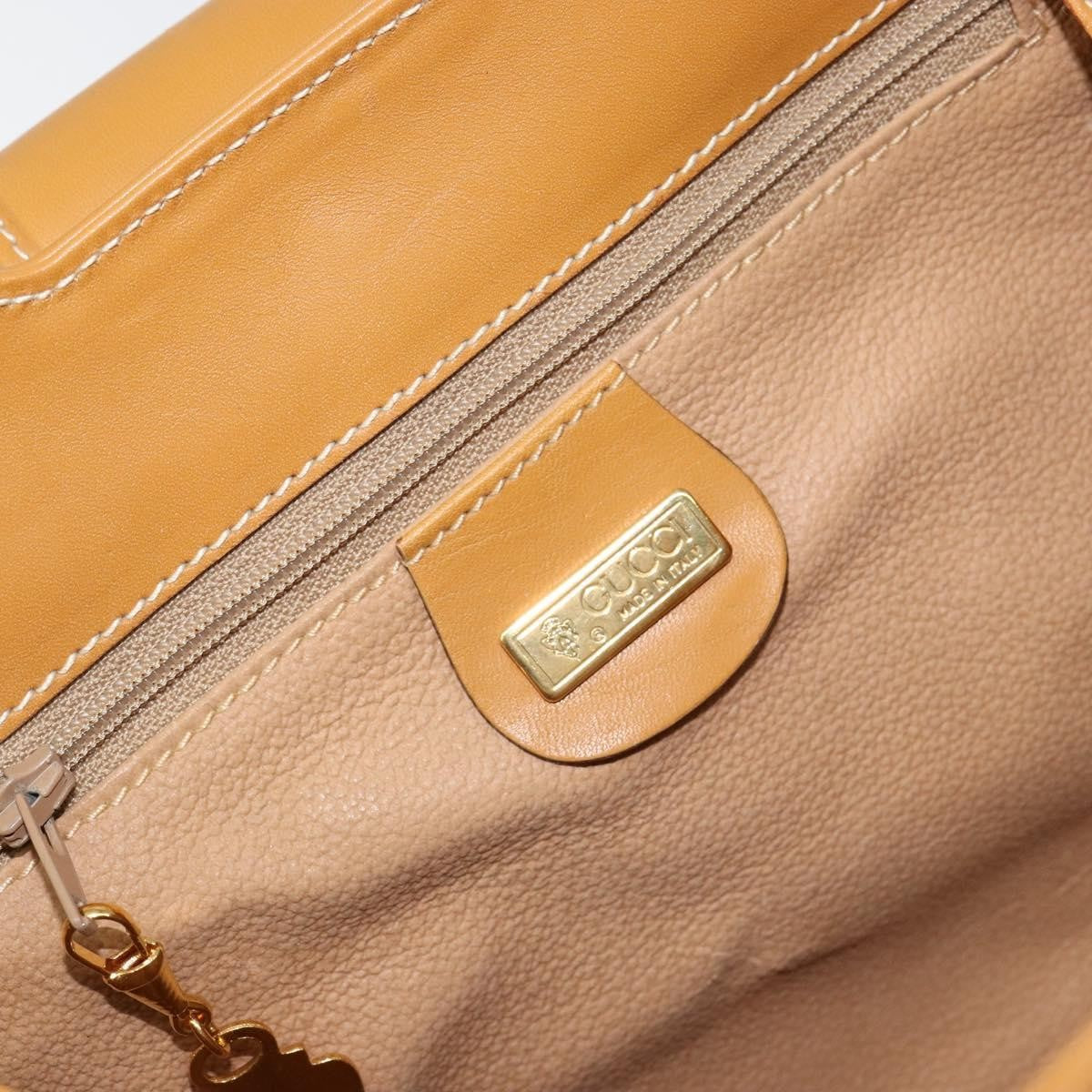Gucci Vintage Shoulder Bag Canvas and Leather, BEIGE, CANVAS, Shoulder bag
