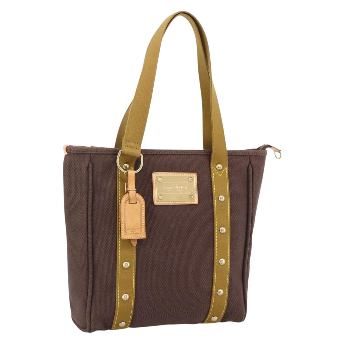 Louis Vuitton Antigua Tote Canvas, BROWN, CANVAS, Tote bag
