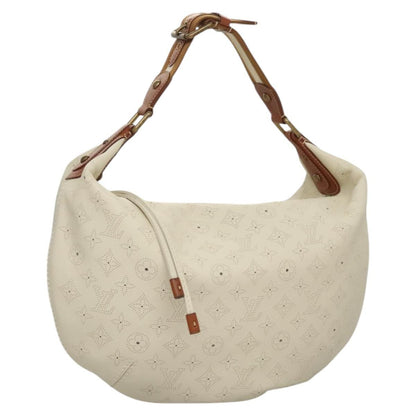 Louis Vuitton Onatah Hobo Mahina Leather, BEIGE, LEATHER, Shoulder bag