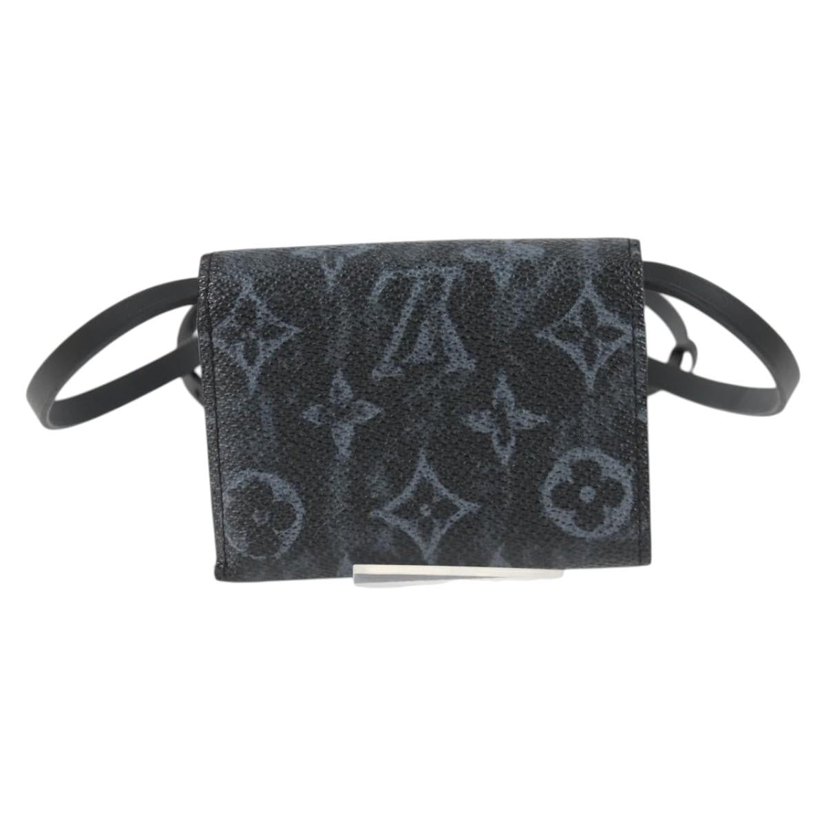 Louis Vuitton Cross Card Holder Limited Edition Monogram Pastel Noir, BLACK, CANVAS, Clutche & pouche