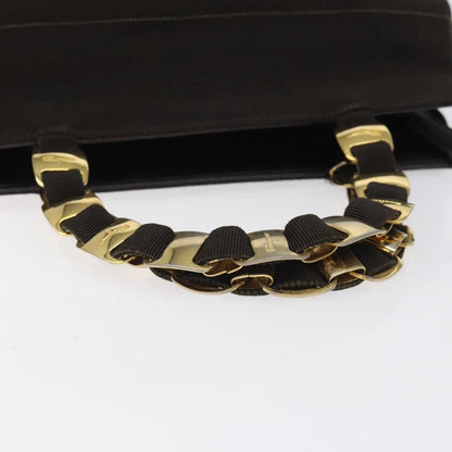 Salvatore Ferragamo Vala Handbag Canvas, BROWN, CANVAS, Handbag