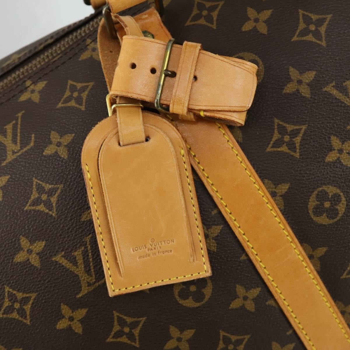 Louis Vuitton Keepall Bag Monogram Canvas, BROWN, CANVAS, Travel bag