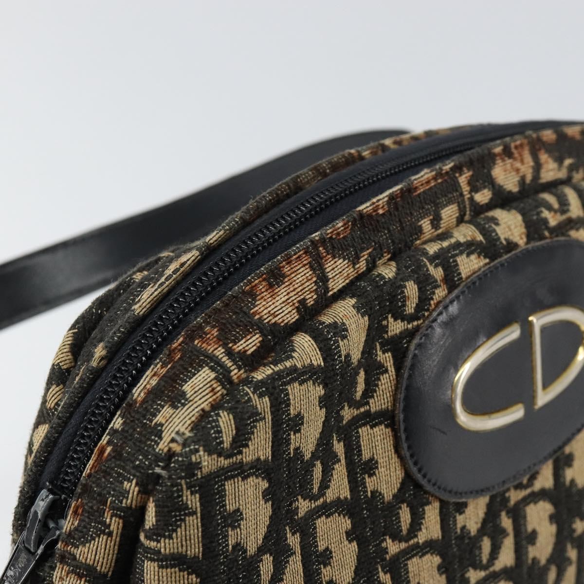 Christian Dior Vintage CD trotter Shoulder bag Canvas, BLACK, CANVAS, Shoulder bag