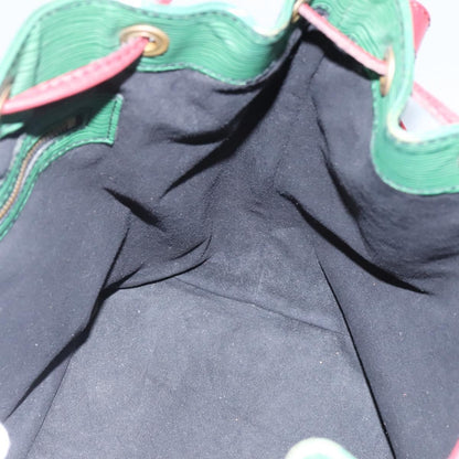 Louis Vuitton Petit Noe Handbag Two Tone Epi Leather, GREEN, LEATHER, Handbag