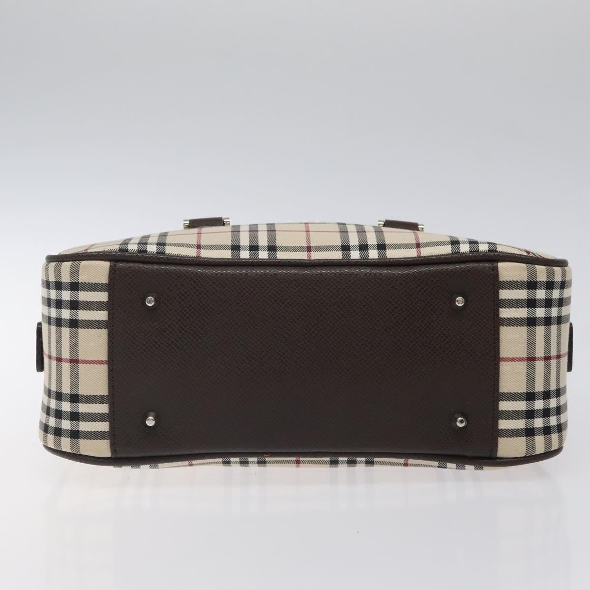 Burberry Nova Check Bowling Bag Canvas, BEIGE, CANVAS, Travel bag
