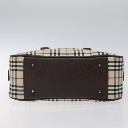 Burberry Nova Check Bowling Bag Canvas, BEIGE, CANVAS, Travel bag