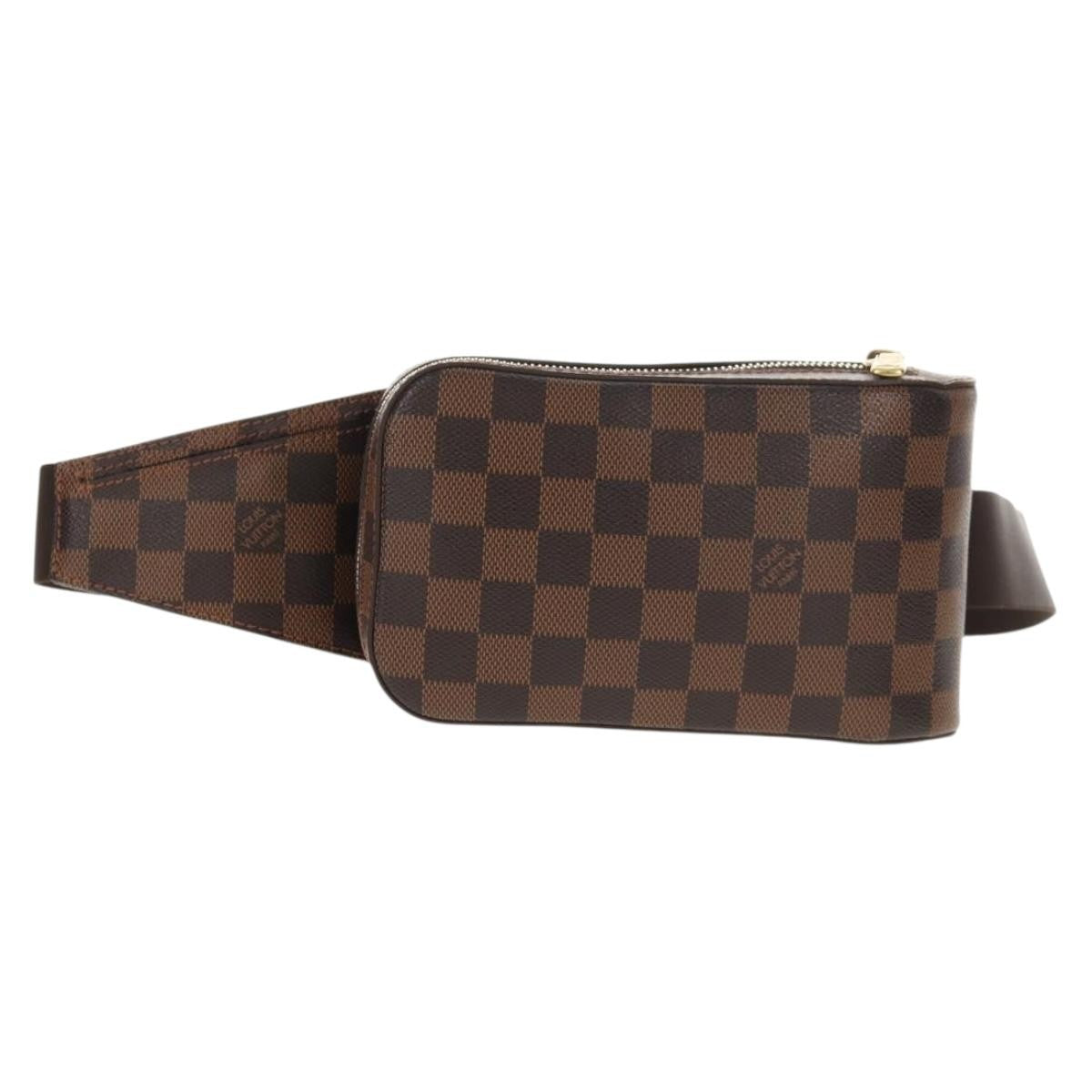 Louis Vuitton Geronimos Waist Bag Damier, BROWN, CANVAS, Travel bag