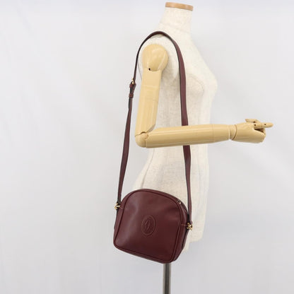 cartier Must de Cartier Shoulder Bag Leather, BURGUNDY, LEATHER, Shoulder bag