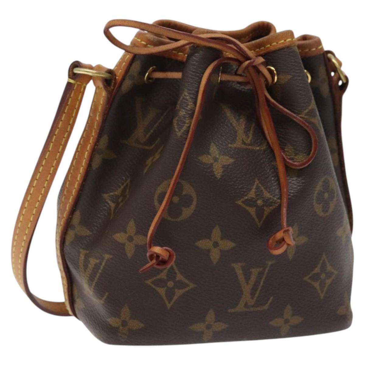 Louis Vuitton Nano Noe Shoulder Bag Monogram Canvas, BROWN, CANVAS, Shoulder bag