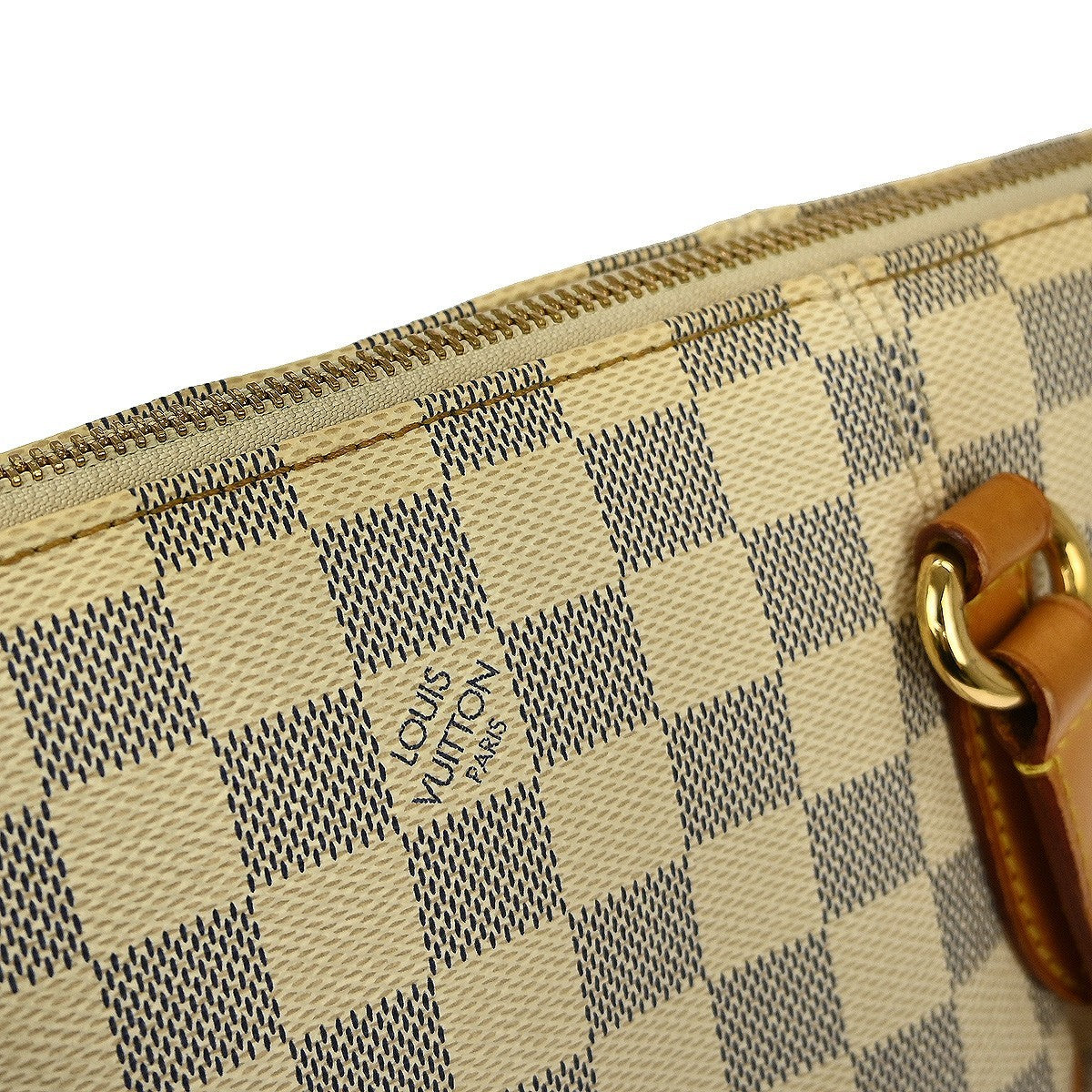 Louis Vuitton Totally Handbag Damier azur, WHITE, CANVAS, Tote bag
