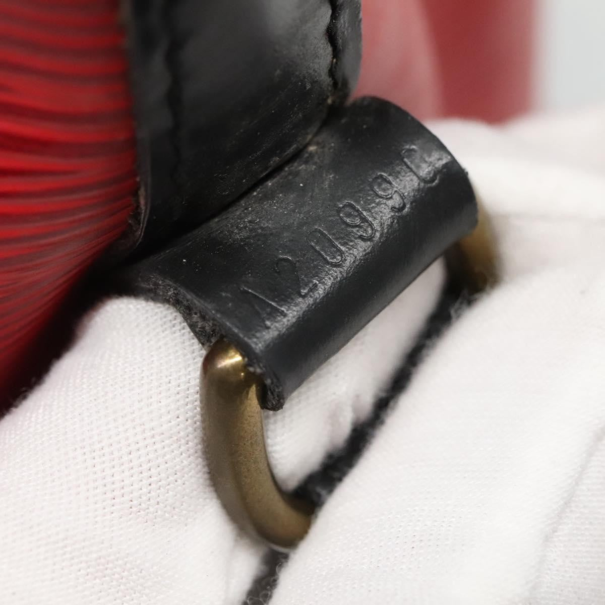 Louis Vuitton Petit Noe Handbag Two Tone Epi Leather, RED, LEATHER, Handbag