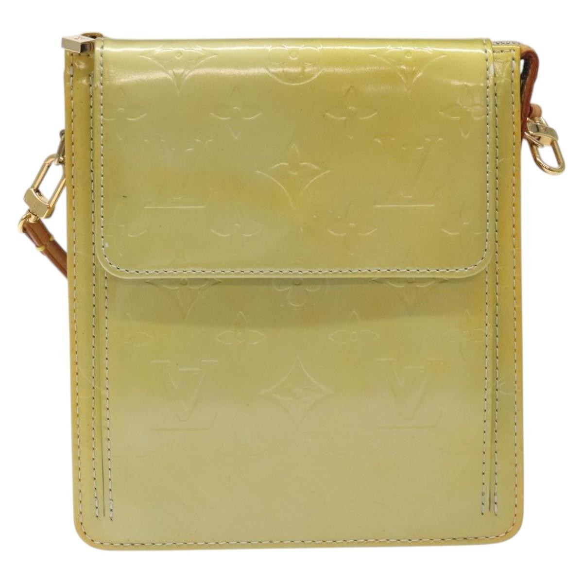 Louis Vuitton Mott Handbag Monogram Vernis, BEIGE, PATENT_LEATHER, Clutche & pouche