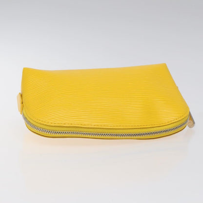 Louis Vuitton Cosmetic Pouch Epi Leather, YELLOW, LEATHER, Toiletry Case