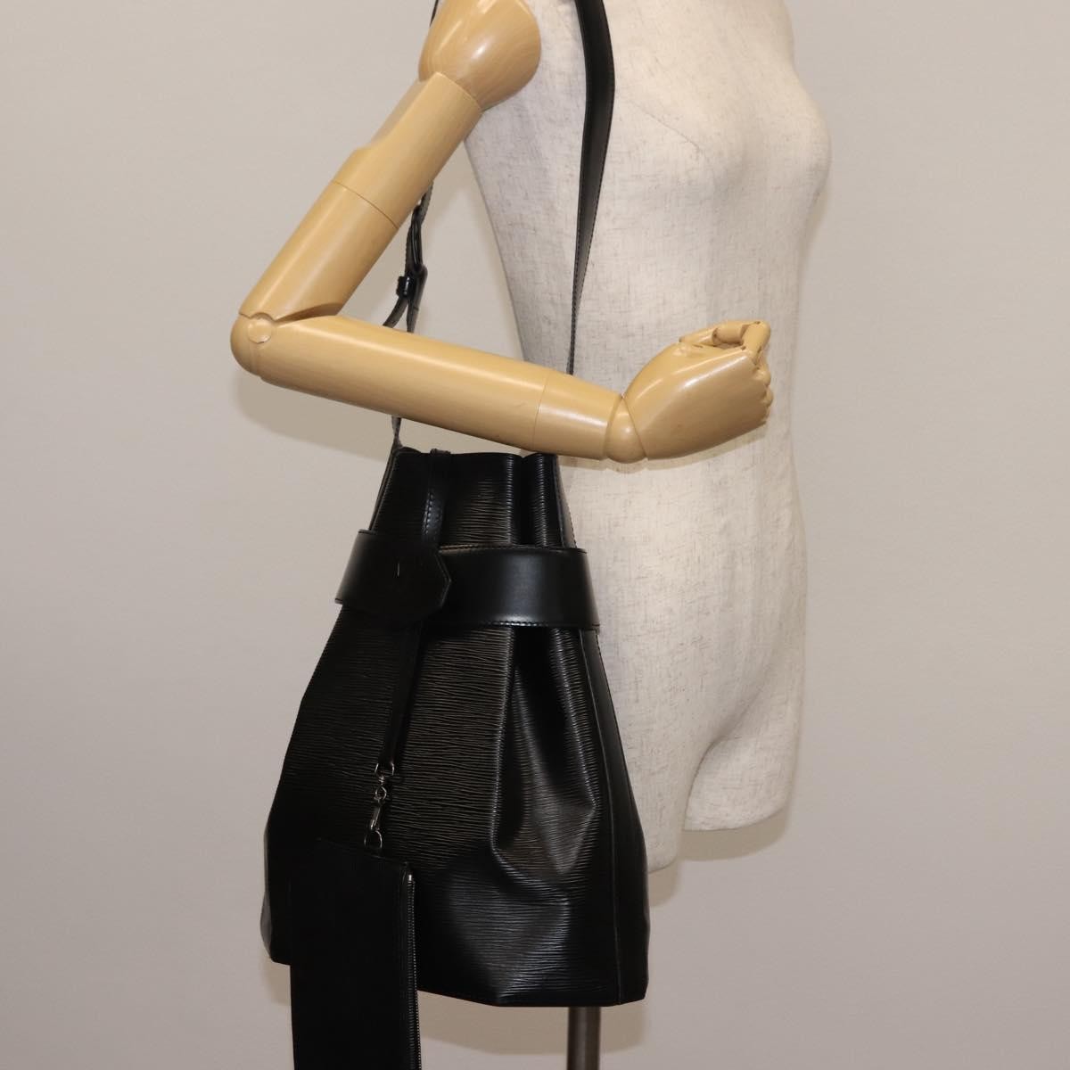 Louis Vuitton Vintage Sac d'Epaule Handbag Epi Leather, BLACK, LEATHER, Handbag