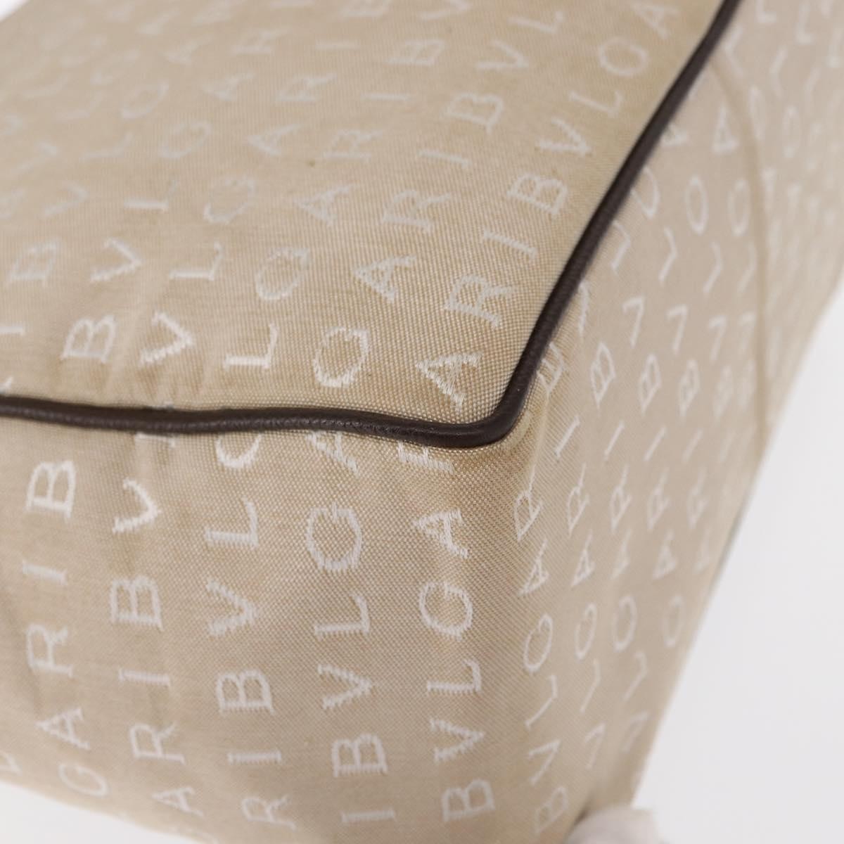 Bvlgari Logomania Handbag Canvas, Beige, Canvas, Handbag