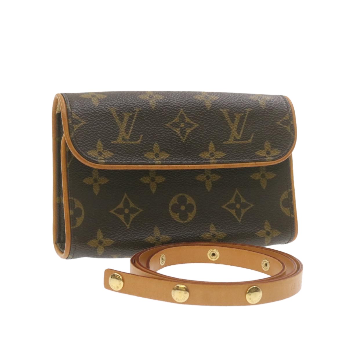 Louis Vuitton Florentine Waist Bag Monogram Canvas, BROWN, CANVAS, Travel bag